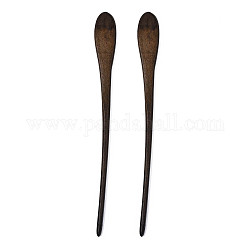 Accessoires de bâtons de cheveux en bois de schima vintage, accessoires de cheveux pour femmes, brun coco, 185x19x7mm