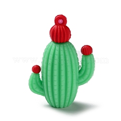 Pendenti in plastica pvc, fascino di cactus, verde chiaro, 55x38.5x19mm, Foro: 3 mm