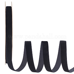 Бархатная лента, одна сторона, для подарочной упаковки, оформление партии, чёрные, 5/8 дюйм (16 мм), 20 ярдов / крен.