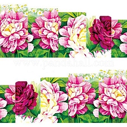 透かしスライダージェルネイルアート  花の星空模様フルカバーはネイルステッカーを包みます  女性の女の子のためのDIYネイルアートデザイン  カラフル  6x5cm