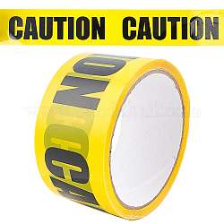 Rollo de cinta de precaución gorgecraft, cinta de seguridad de barricada amarilla y negra, cinta adhesiva de advertencia para áreas peligrosas, decoración de halloween, palabra, 48~49mm, aproximamente 25 m / rollo
