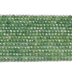 Fili di perline di zirconi cubici, rondelle sfaccettato, verde lime, 2mm, Foro: 0.6 mm, circa 187pcs/filo, 14.76 pollice (37.5 cm)