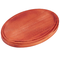 Ungefärbter Holzkeller für die Möbelbefestigung, Oval, Sattelbraun, 175x123x16.5 mm