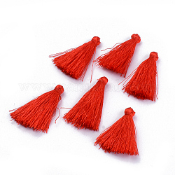 Décorations de pendentif pompon en polyester, rouge, 42~45mm