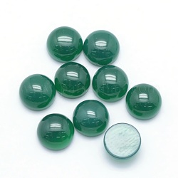 Агатовые кабошоны из натурального зеленого оникса, полукруглый, 6x3~3.5 мм