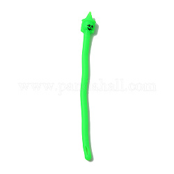 ТПР стресс-игрушка, забавная сенсорная игрушка непоседа, для снятия стресса и тревожности, полоска/имитация лапши эластичный браслет, Хэллоуин ведьма, весенний зеленый, 195x7 мм