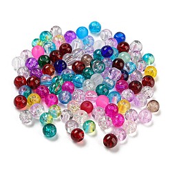 Perles en verre, ronde, mixedstyle, couleur mixte, 4.5x3mm, Trou: 1mm, environ 4166 pcs/500 g