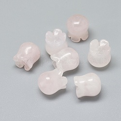 Natürlichen Rosenquarz Perlen, Blume, 9~10x9~10.5 mm, Bohrung: 1.4 mm