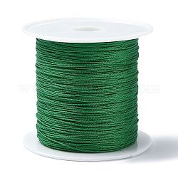 Cordino in nylon con nodo cinese, cavo per gioielli in nylon per la creazione di gioielli, verde, 0.4mm, circa 28~30m/rotolo