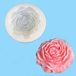 Blumenform diy kerze silikonformen, zur Herstellung von Duftkerzen, weiß, 9.5x3.5 cm