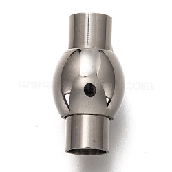 304 chiusura magnetica in acciaio inossidabile con estremità incollate, colonna, colore acciaio inossidabile, 18.5x10mm, Foro: 5 mm