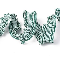 Nastro di nylon elastico a doppia balza reticolare, accessori per cucire indumenti per tessitura, verde mare, 1 pollice (24 mm), circa 50iarde / rotolo (45.72m / rotolo)