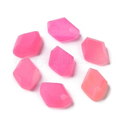 Бусины из окрашенного натурального розового агата, без отверстия , граненый ромб, 14x10.5x5.5 мм