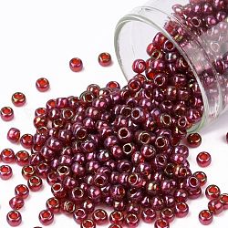 Toho perles de rocaille rondes, Perles de rocaille japonais, (331) baie sauvage aux reflets dorés, 8/0, 3mm, Trou: 1mm, environ 10000 pcs / livre