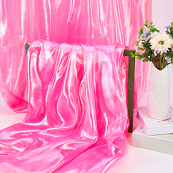 Nbeads 約 4.4 ヤード (4 メートル) 虹色のホログラフィック ガーゼ生地  1.5 メートル幅レーザーポリエステル生地ブライダルソリッド薄手のポリエステル生地ボルトウェディングドレスの装飾 diy 工芸品  濃いピンク