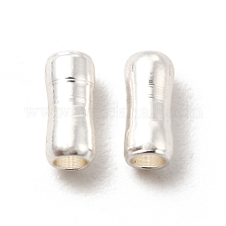Rack Plating Brass Beads, Long-Lasting Plated, Cadmium Free & Lead Free, Column, Silver, 4.5x2mm, Hole: 1.2mm