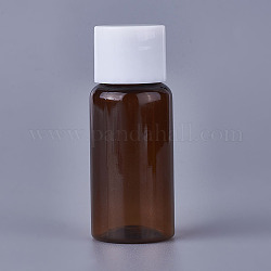 Runde schulter flüssigkeitsflaschen aus kunststoff, Mehrwegflaschen, Kokosnuss braun, 6.2 cm, Kapazität: 15 ml