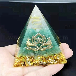 Piramidi di orgonite verde avventurina naturale, piramidi curative artigianali in resina, per la meditazione sui chakra, equilibrio spirituale, reiki, 60x60x60mm