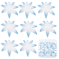 Pendentifs en acrylique imprimé transparent sunnyclue, feuille d'érable, bleu royal, 22x22x1mm, Trou: 1mm