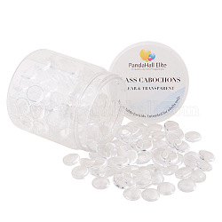 Pandahall ca. 240~250 Stück 10mm runde Glas Cabochon klare Kuppelfliesen für Cameo-Anhänger Foto Handwerk Schmuckherstellung