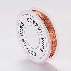 Round Copper Jewelry Wire, Raw(Unplated), 28 Gauge, 0.3mm, about 65.61 Feet(20m)/roll