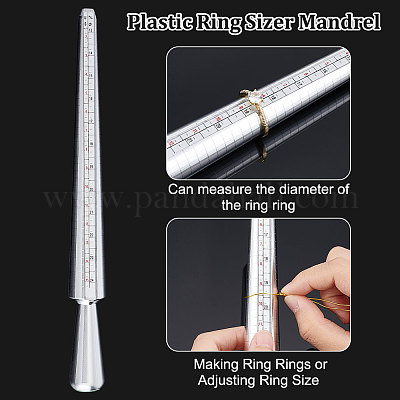 Plastic Ring Sizer Stick,4 Scale Measuring Stick EUR/US/JAPAN/ HK