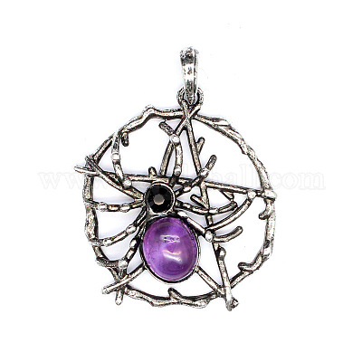 Pendentifs en améthyste naturelle&nbsp;PW-WG75C21-05-1