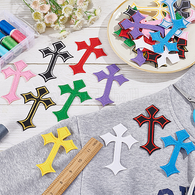 Wholesale Cross Shape Iron On Patches 