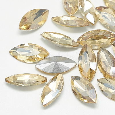 Torna a punta cabochon strass vetro&nbsp;RGLA-T083-6x12mm-06-1