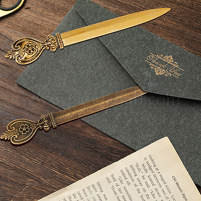 Wooden Handle Letter Opener Vintage Metal Opening Knife Envelope Opener For  Cutting Envelope Package Paper