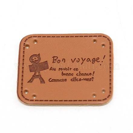Leather Iron on/Sew on Patches DIY-WH0096-22-1