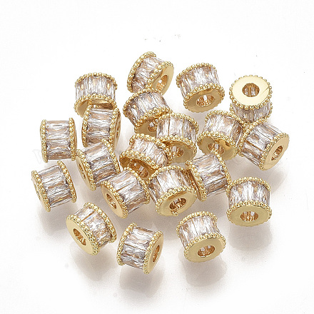 Perline zirconi micro pave  in ottone X-ZIRC-D116-06-1
