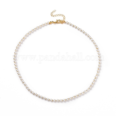 Collane di perline di perle finte acriliche con perline di semi di vetro per le donne NJEW-JN04132-1