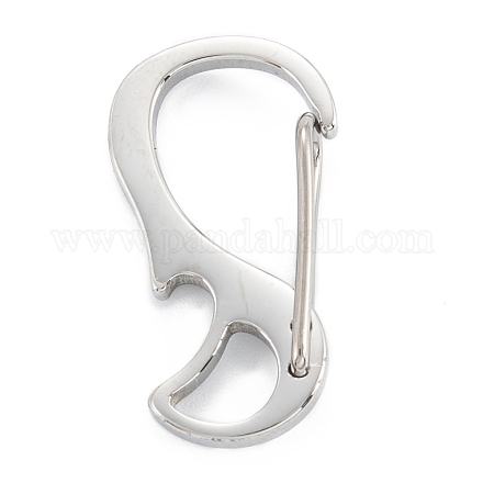 304 Stainless Steel Push Gate Snap Keychain Clasp Findings STAS-C024-20P-1