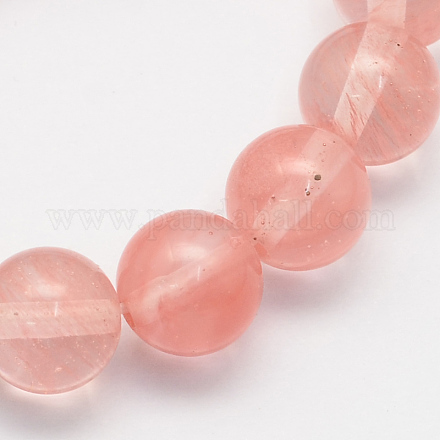 Cherry Quartz Glass Beads Strands G-S144-12mm-1