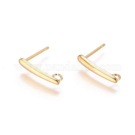304 Stainless Steel Ear Stud Components STAS-F227-20A-G-1