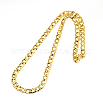 304 Stainless Steel Curb Chain/Twisted Chain Necklaces STAS-A028-N131G-1