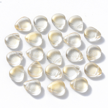 Perles de verre peintes par pulvérisation transparent GLAA-T016-29F-1