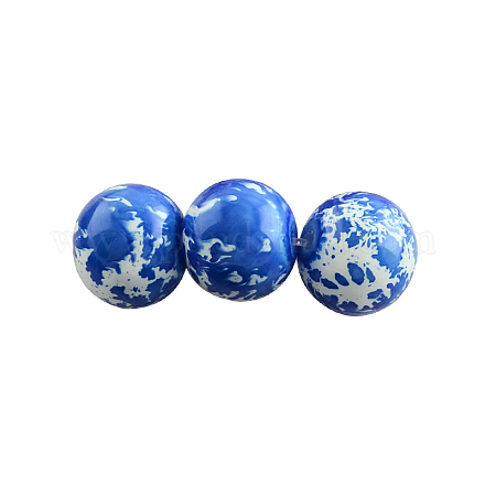 Chapelets de perles rondes peintes en verre DGLA-S084-16mm-61-1