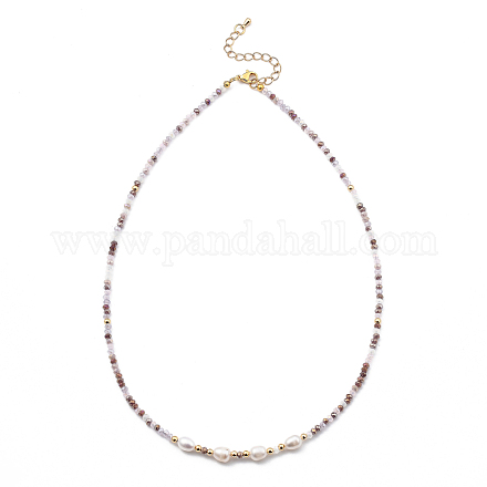 Beaded Necklaces NJEW-JN03075-01-1