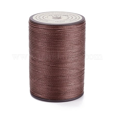 フラットワックスポリエステル糸ストリング  マイクロマクラメコード  革縫い用  ブラウン  0.8~0.9x0.3mm  約109.36ヤード（100m）/ロール YC-D004-01-029-1