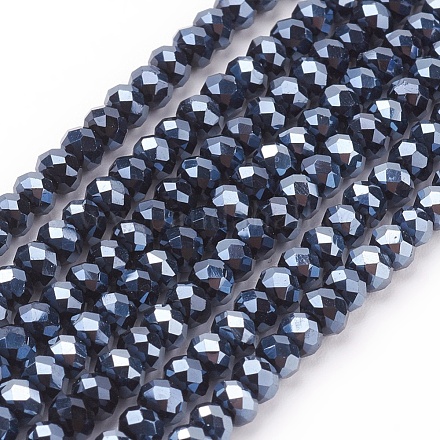 Perlas de cristal de cristal hebras X-GLAA-D032-3.5x2.5-27-1