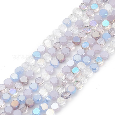 Brins de perles de verre de galvanoplastie de couleur dégradée GLAA-E042-03A-1