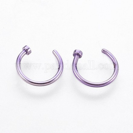 316 Stainless Steel Nose Nose Ring AJEW-P070-06D-1