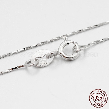 Collane a catena coreana in argento sterling placcato rodio X-STER-M086-17A-1