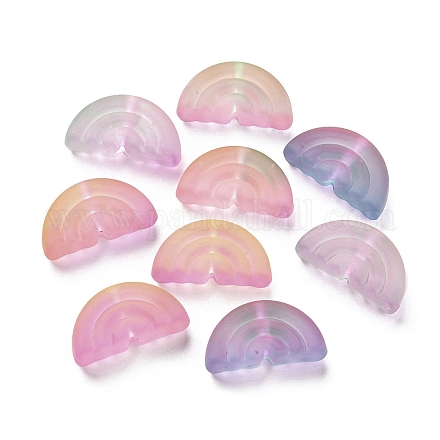 Perles acryliques transparentes lumineuses de style caoutchouté LACR-Q002-04-1