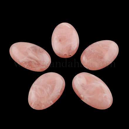 Овальной имитация драгоценных камней акриловые бусины OACR-R033B-29-1