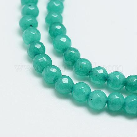 Chapelets de perle en jade blanc naturel G-R344-4mm-10-1