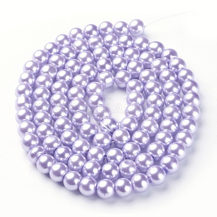 Glass Pearl Beads Strands HY-8D-B25-1