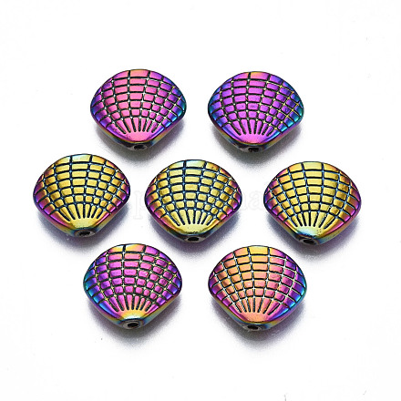 Perlas de aleación de color arco iris chapado en estante PALLOY-S180-364-1